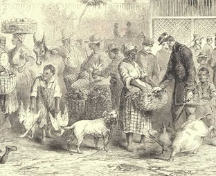 Mitchelville residents sold produce to Union soldiers.